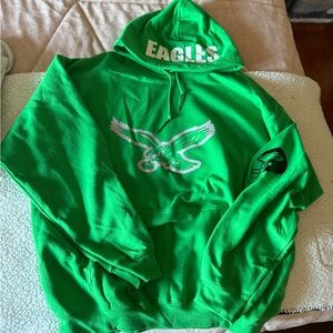 UNISEX custom made Kelly Green Philadelphia Eagles football hoodie XL
